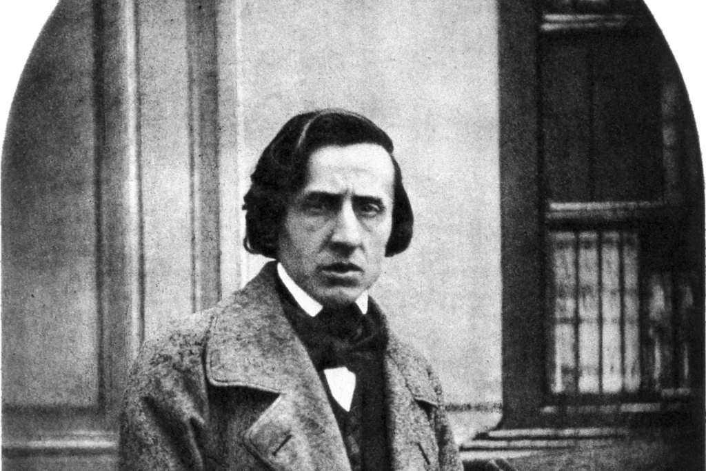 Frédéric Chopin photographed by Louis-Auguste Bisson in 1849.